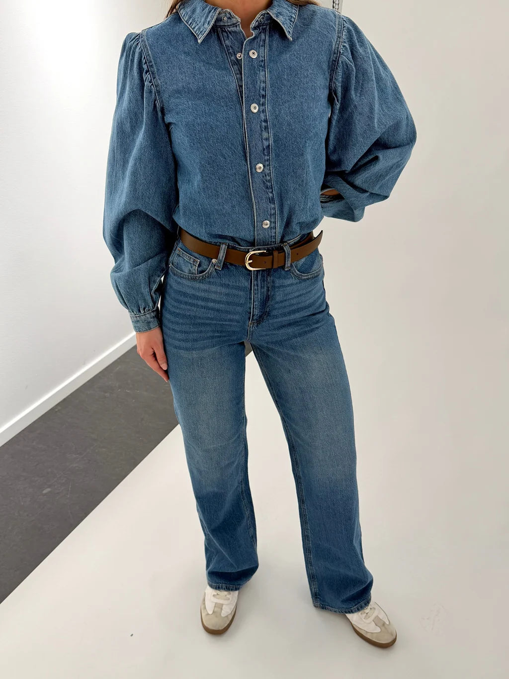 VMTESSA wide Jeans - Medium Blue Denim